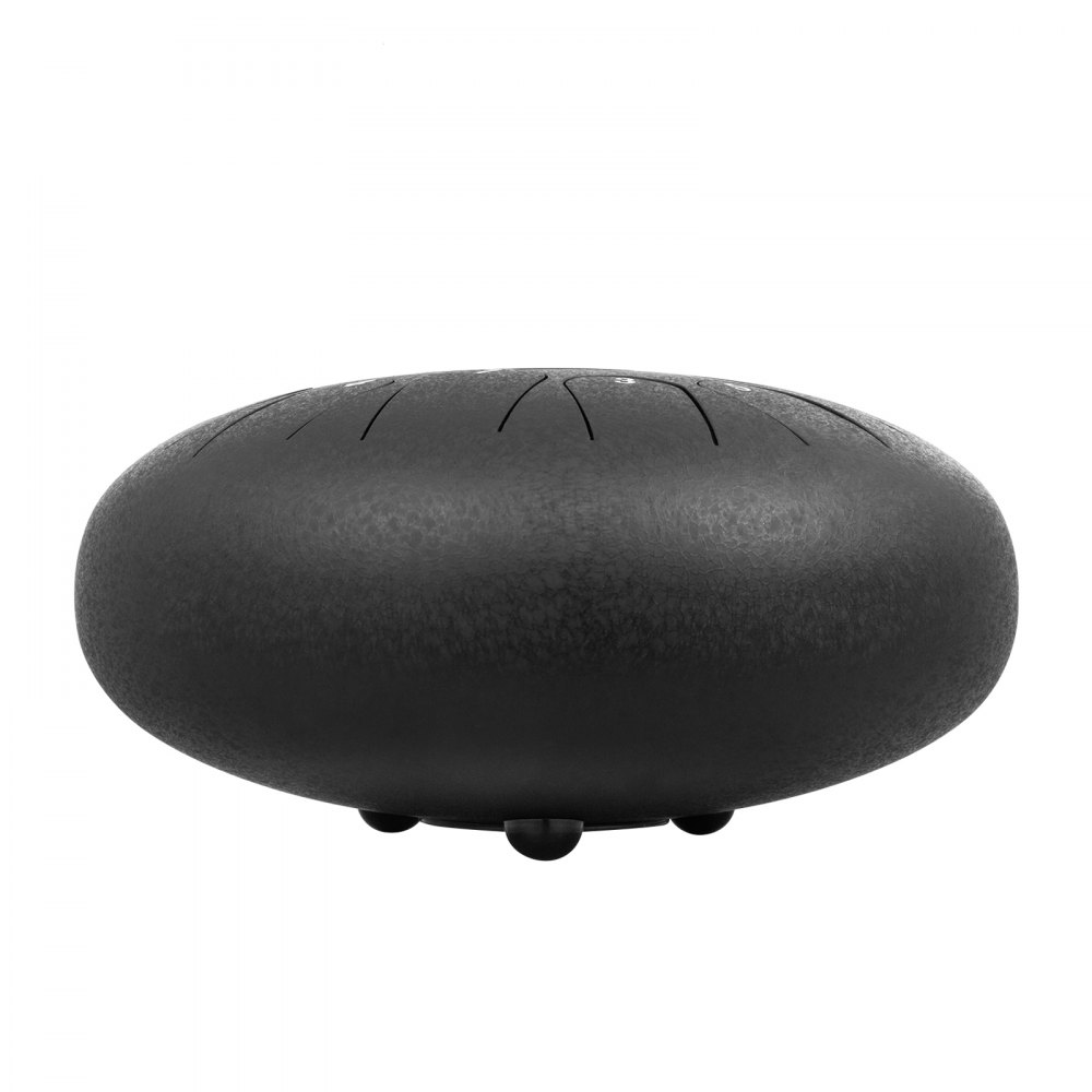 VEVOR Steel Tongue Drum 11 Notes 8 Inches Dia Tongue Drum Black Handpan Drum Notes Percussion Instrument Steel Drums Instruments with Bag, Music Book, Mallets, Mallet Bracket