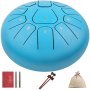 Steel Tongue Drum 8" 11 Notes Pan Drum Handpan Blue Meditation With Bag Mallets
