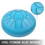 Steel Tongue Drum 8" 11 Notes Pan Drum Handpan Blue Meditation With Bag Mallets