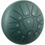 VEVOR Steel Tongue Drum 11 Notes 8 Inches Dia Tongue Drum Mineral Green Handpan Drum Notes Percussion Instrument Steel Drums Instruments with Bag, Music Book, Mallets, Mallet Bracket