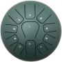 VEVOR Steel Tongue Drum 11 Notes 8 Inches Dia Tongue Drum Mineral Green Handpan Drum Notes Percussion Instrument Steel Drums Instruments with Bag, Music Book, Mallets, Mallet Bracket