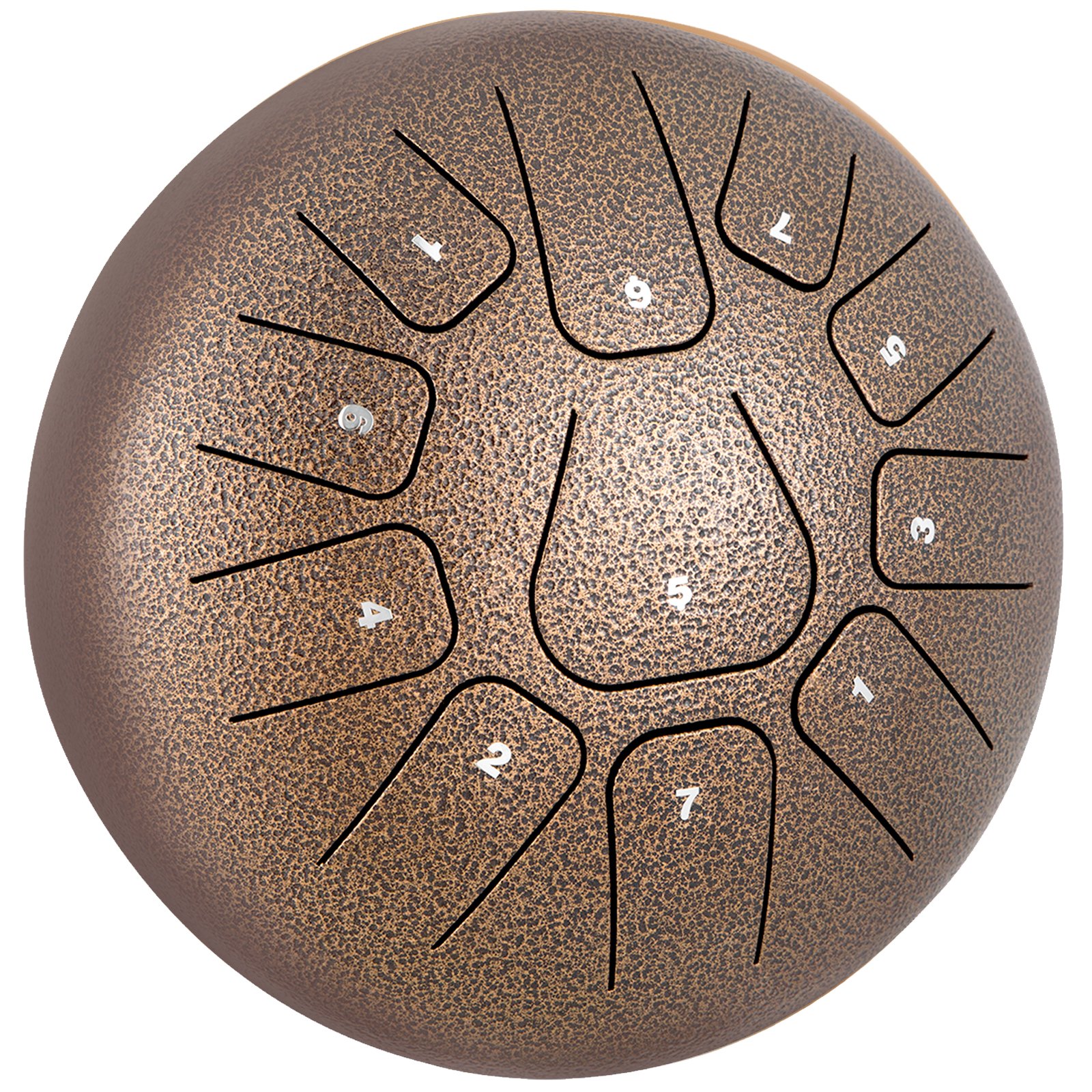 VEVOR Steel Drum 11 Notes Percussion Instrument 8 Inches Tongue Drum, Steel Tongue Drum, Steel Drums Instruments With Bag, Book, Mallets, Mallet Bracket, Hang Pan Drum Instrument, Chestnut