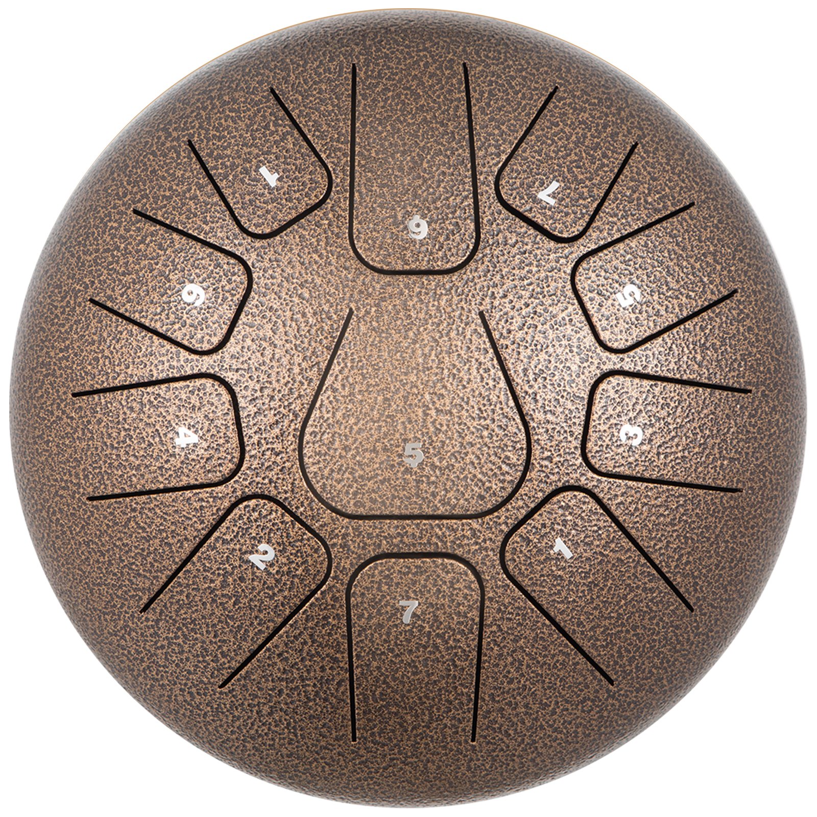 VEVOR Steel Drum 11 Notes Percussion Instrument 8 Inches Tongue Drum, Steel Tongue Drum, Steel Drums Instruments With Bag, Book, Mallets, Mallet Bracket, Hang Pan Drum Instrument, Chestnut