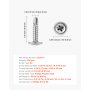 Tornillos para madera autoperforantes VEVOR n.° 8, 3/4 de pulgada de largo, 350 unidades, cabeza de celosía, tornillo autorroscante de metal de accionamiento rápido Phillips, acero inoxidable y rosca completa, punta de destornillador incluida, plateado