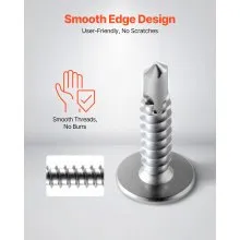 Self Tapping/Drilling Screws 3/4 Inch Stainless Steel Phillips Wafer Head 350pcs