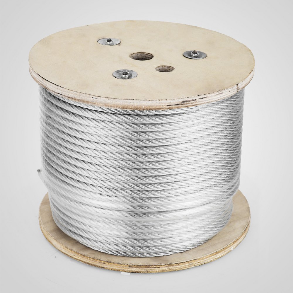 3/8" 7x19 GALVANIZED AIRCRAFT STEEL CABLE WIRE ROPE 250 FEET