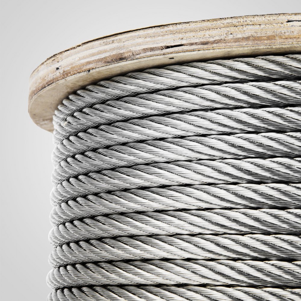 3/8" 7x19 GALVANIZED AIRCRAFT STEEL CABLE WIRE ROPE 250 FEET