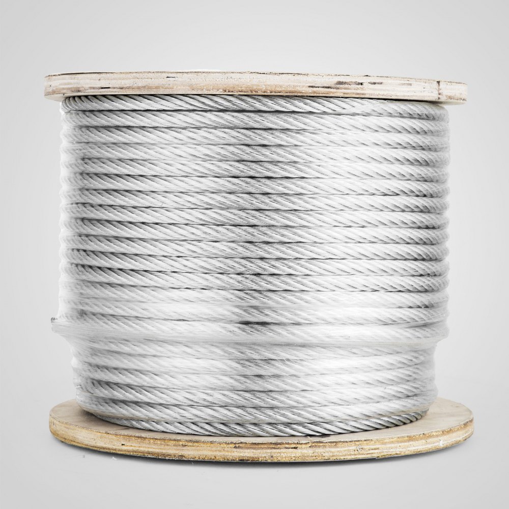 3/8" 7x19 GALVANIZED AIRCRAFT STEEL CABLE WIRE ROPE 250 FEET