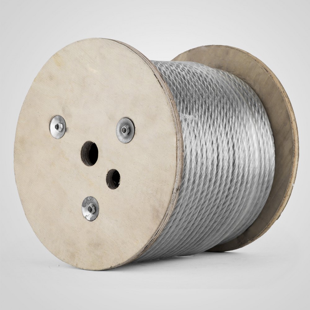 3/8" 7x19 GALVANIZED AIRCRAFT STEEL CABLE WIRE ROPE 250 FEET