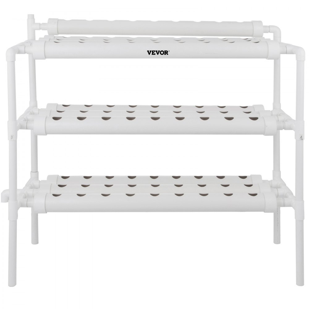 VEVOR Kit de cultivo hidropónico 90 sitios 10 tuberías NFT PVC Tubería hidropónica Hogar Balcón Jardín Kit de cultivo Sistemas de cultivo de plantas hidropónicas sin suelo Kit de cultivo de plantación de vegetales