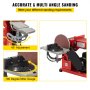 VEVOR Belt Sander 4" x 36", Disc Combo Sander 6", Electric Adjustable Bench Belt Sander 375W, Grinder Bench Sanding Machine With 4 Rubber Foot Pad