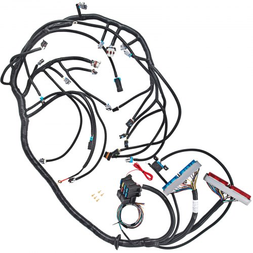 VEVOR 99-03 Arnés de cableado independiente con cuerpo de acelerador mecánico y transmisión T56 Arnés de cableado de transmisión para motores 1999-2003 4.8, 5.3, 6.0