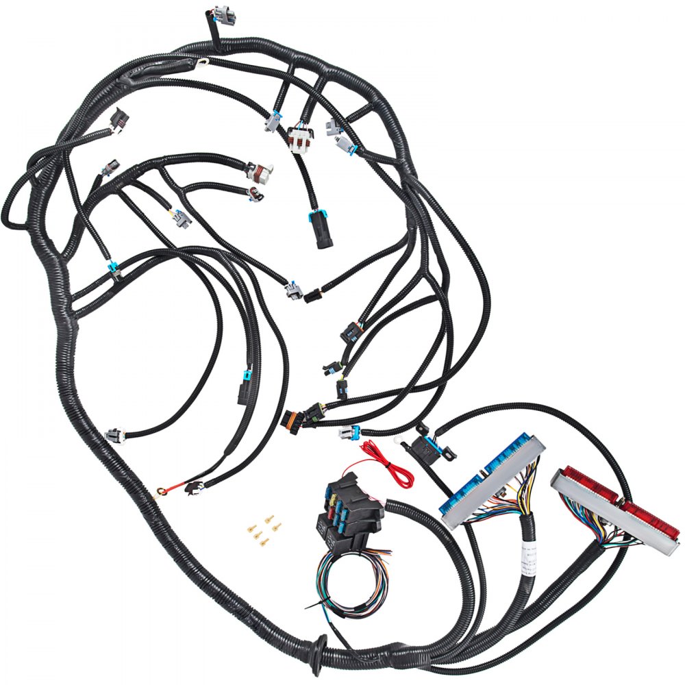 VEVOR 99-03 Standalone Wiring Harness with Mechanical Throttle Body and T56  Transmissions Transmission Wiring Harness for 1999-2003 4.8, 5.3, 6.0  Engines VEVOR US