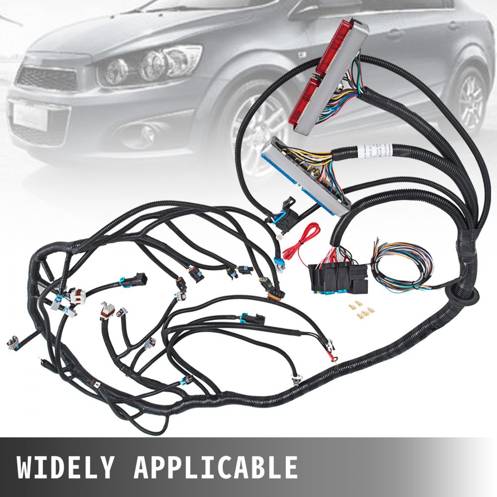 VEVOR 99-03 Arnés de cableado independiente con cuerpo de acelerador mecánico y transmisión T56 Arnés de cableado de transmisión para motores 1999-2003 4.8, 5.3, 6.0