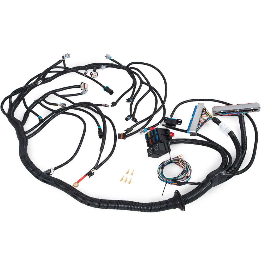 VEVOR 99-03 Arnés de cableado independiente con cuerpo de acelerador mecánico y transmisión T56 Arnés de cableado de transmisión para motores 1999-2003 4.8, 5.3, 6.0