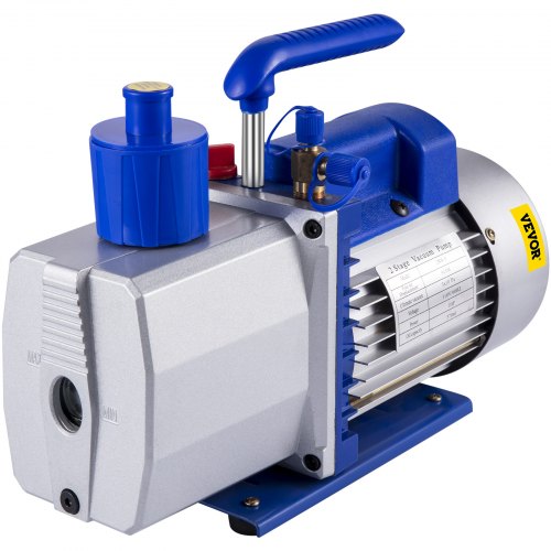 VEVOR Vacuum Pump 9 CFM 1 HP Single Stage Air Conditioning Vacuum Pump 110V 5PA Ultimate Vacuum Refrigerant HVAC Air Tool Rotary Vane Vacuum Pump for Automobile Reparation Vacuum Evacuation