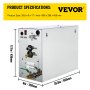 VEVOR 9KW Generator de abur Generator de abur pentru camera SPA Display digital Generator de abur 35 ℃-55 ℃ Sauna Generator de abur pentru casa Kit generator de abur comercial Generator de baie de abur