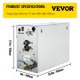 VEVOR Steam Generator 9KW Steam Showers 220V-240V Sauna Steam Generator with Programmable Controller for Home SPA Bathroom Hotel Shower Steam(Controller Not Contain Battery)