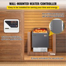 Electric Sauna Heater W/ External Control 9kw Sauna Stove For Spa Sauna Room