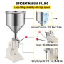 VEVOR Bottle Filling Machine 5-50ml Liquid Filling Machine Stainless Steel Filling Machine for Cream Shampoo Cosmetic Bottler Filler (5-50mL Manual Filling)