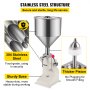 VEVOR A03, Manual Liquid Filling Machine Stainless Steel, Bottle Filler 5-50ml for Paste Cream Cosmetic, 281212, white