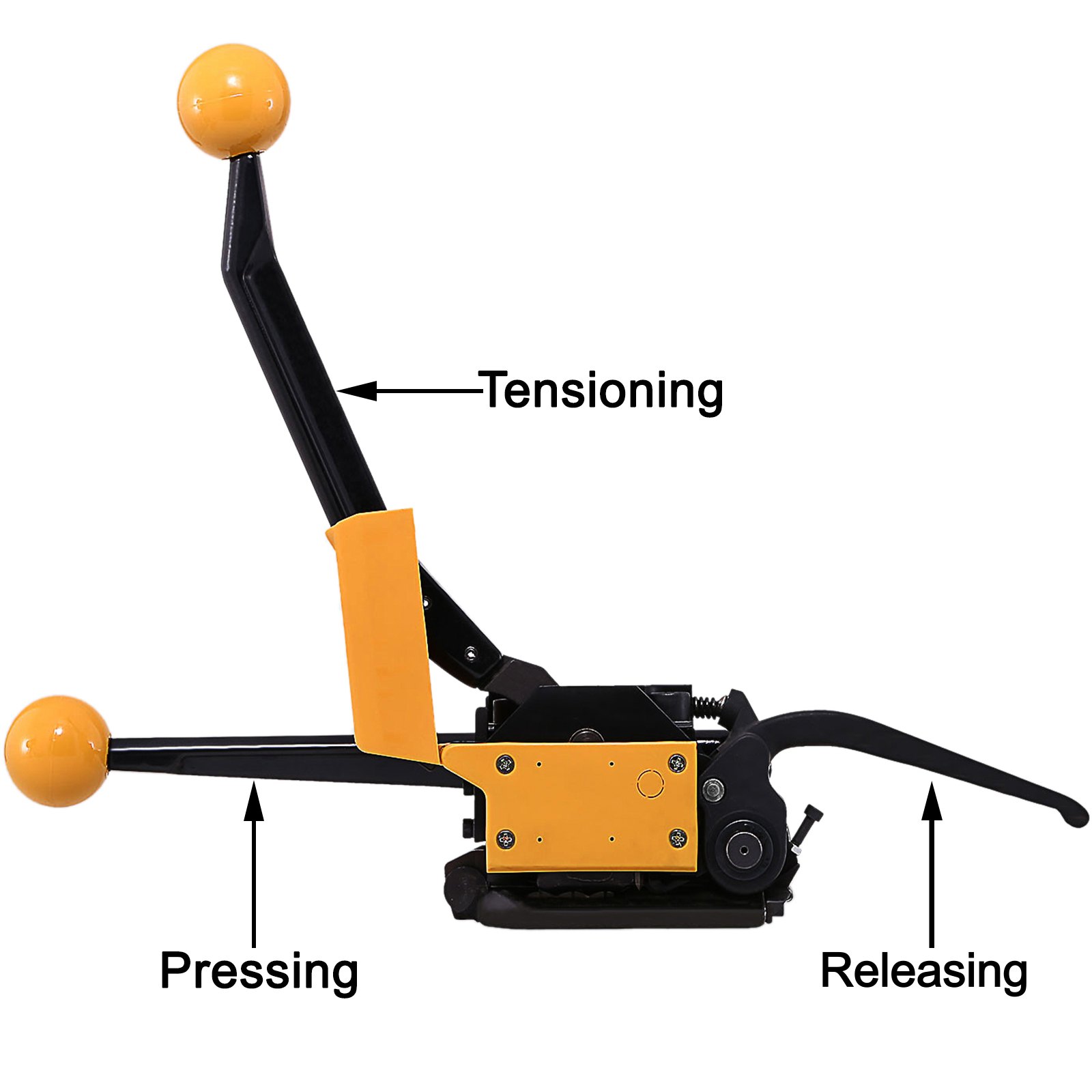 VEVOR A333 Steel Strapping Tools Machine 0.38-0.58MM, Manual Buckle-free Strapping Tensioner Cutter Sealless Combination Tool Metal Banding Packing Tool
