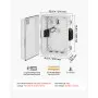 VEVOR Outdoor Electrical Box, ABS, Waterproof Electrical Junction Box with Thermostat and Fan, Mounting Plate, Cable Grommets, Ventilated Plastic Enclosure, 14.2 x 10.8 x 5.9 in, IP65 for Indoor/Outdoor