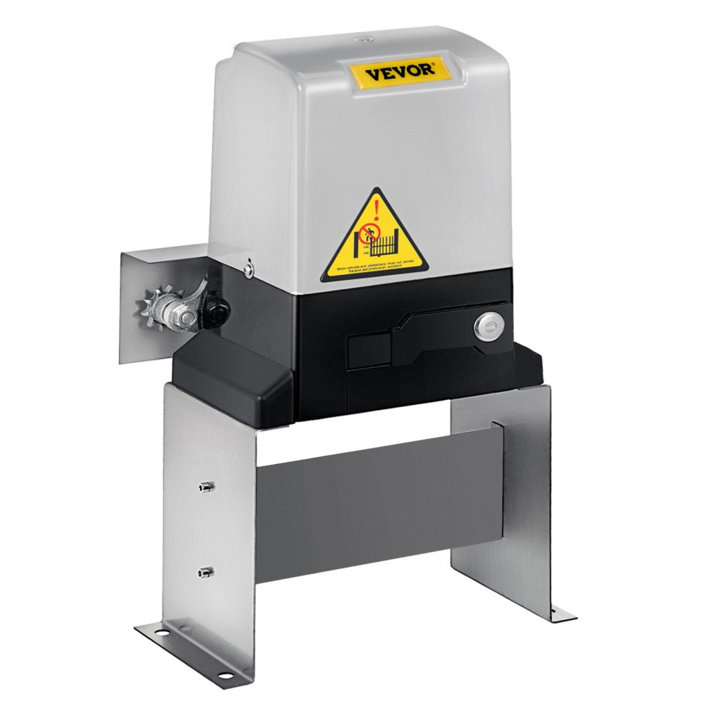 Abridor de puerta corrediza VEVOR, AC1400 3100LBS, con 2 controles remotos, kit de hardware para operador de puerta de seguridad, velocidad de movimiento de 43 pies por minuto, motor eléctrico para puerta corrediza de entrada rodante