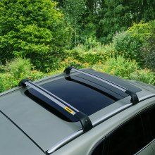 VEVOR Barras transversales para techo, barras transversales con bloqueo de equipaje, barras transversales para equipaje, escalera de carga, barras transversales para techo de carga para bicicleta, color negro (para Audi Q7, para Audi Q7 2006-2021 plateado)