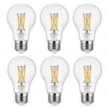 6 Pack Edison Bulbs LED A19 4.5W Dimmable 450 Lumens 2700K E26 Antique