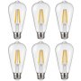 6 Pack Edison Bulbs LED ST19 7W Dimmable 800 Lumens 2700K E26 Antique