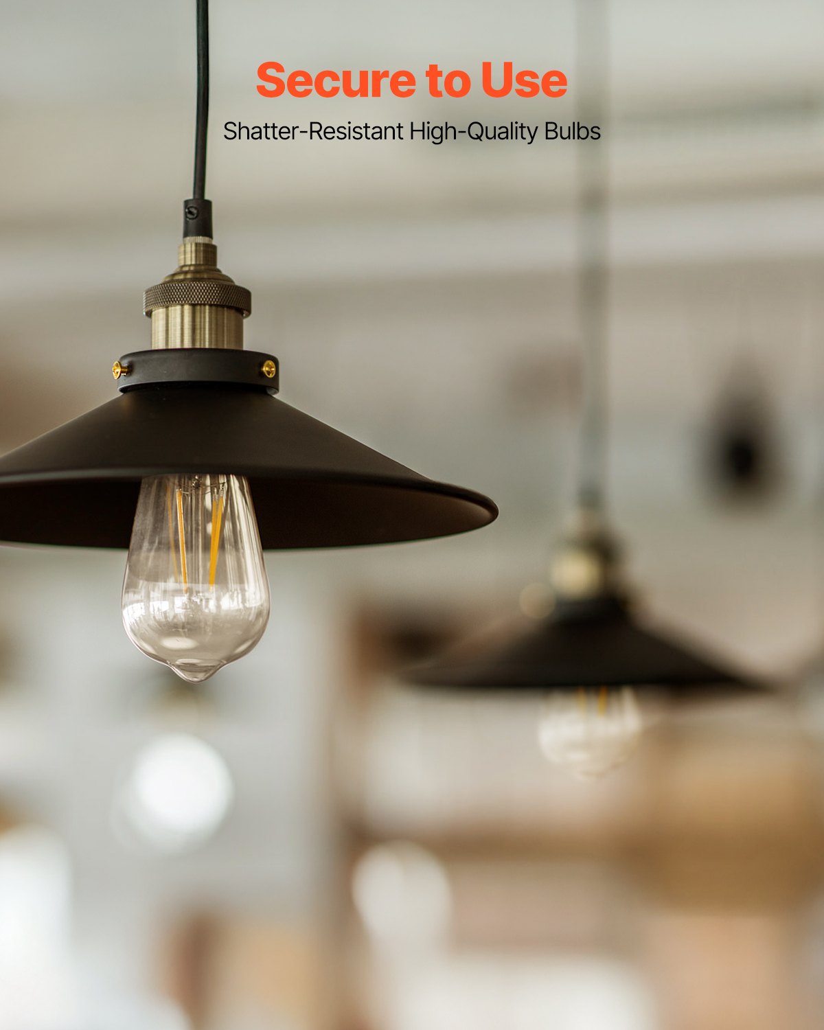 VEVOR 6 Pack Edison Bulbs LED, ST19 Vintage Edison Light Bulbs, 7W Dimmable 800 Lumens, 2700K Warm White, E26 Base LED Filament Bulb, Antique Glass Style for Home, Bedroom, Office, Farmhouse