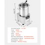 VEVOR Food Processor & Vegetable Chopper, 18L Food-Grade Stainless Steel Food Processor Chopper with S-Curve Blade and Scraper, Ideal for Chopping Vegetables, Fruit, Grains, Nuts