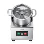 VEVOR Food Processor 8 L Commercial Electric Vegetable Chopper Cutter 1100W, for Chopping Vegetables Fruit Grains Nuts Cheese, Food-Grade Stainless Steel Bowl, with S-Shaped Blade, Pure Copper Motor