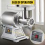 VEVOR Commercial Meat Mincer 1100W Electric Meat Grinder 1.5HP 550lbs/H Stainless Steel Meat Grinder Commercial Sausage Stuffer Maker for Industrial and Home Use