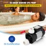 VEVOR Spa Pump Hot Tub Pump 0.5 HP 370W Single Speed Water Circulation Pump 220V