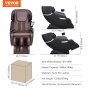 Cadeira de massagem de corpo inteiro VEVOR 0 Gravidade 3D Shiatsu reclinável 6 modos cadeira de relaxamento