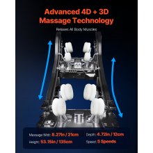 Massage Chair Full Body 3D/4D Massage Recliner w/ SL-Track & Yoga Stretch