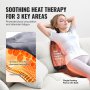 VEVOR massage seat cushion offers soothing heat therapy for back and seat with heating pads, promoting circulation.