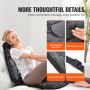 VEVOR massage seat cushion with wear-resistant short plush, high resilience core, and exclusive fixing strap.