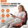 VEVOR Massage Seat Cushion with Heat, 6 Vibration Motors Seat Massage Pad, Vibrating Massage Chair Mat with 5 Mode & 4 Intensities, 2 Heating Pads for Home Office, Fatigue Stress Relief for Back, Hips