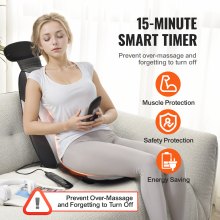 VEVOR Massage Seat Cushion Pad with 2 Back Shiatsu Roller 2 Seat Vibration Motor