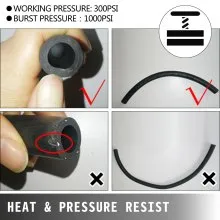 VEVOR 8AN línea de combustible, 20 piezas 8AN kit de manguera de combustible, manguera de línea de aceite trenzada de nailon BK de 32.8 pies, línea de gas AN8 de caucho sintético NBR CPE, juego de adaptadores de montaje universal 8AN con extremo de manguera de aluminio