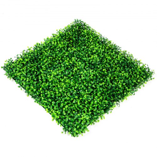 VEVOR Artificial Boxwood Panel UV 20" X 20" Boxwood Hedge Wall Panels, Artificial Grass Backdrop Wall 4 cm Green Grass Wall, Fake Hedge for Decor Privacy Fence Indoor, Outdoor Garden Backyard (12Pack)