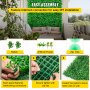 VEVOR Artificial Boxwood Panel UV 20" X 20" Boxwood Hedge Wall Panels, Artificial Grass Backdrop Wall 4 cm Green Grass Wall, Fake Hedge for Decor Privacy Fence Indoor, Outdoor Garden Backyard (12Pack)