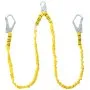 VEVOR 38mm Safety Lanyard 6ft(1.83m) Fall Protection Lanyard 2 Hooks Yellow