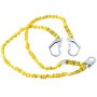 VEVOR 38mm Safety Lanyard, 6ft(1.83m) Fall Protection Lanyard with 2 Alloy Steel Snap Hooks, Retractable Safety Belt for Outdoor/Indoor Tree Climbing, 38KN Breaking Tension Lanyard, Yellow