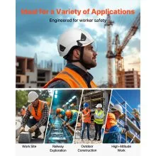 Industrial Safety Helmet with Visor and 6-Point Ratchet Suspension Hard Hat