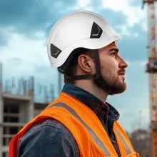 Construction Safety Helmet ABS Safety Hard Hat with 6-Point Ratchet Suspension