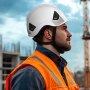 VEVOR Construction Safety Helmet, ANSI/ISEA Z89.1 Approved ABS Safety Hard Hat with 6-Point Ratchet Suspension, Adjustable Vented Hardhat for Men Women Adults, for Outdoor Indoor Industrial Workwear